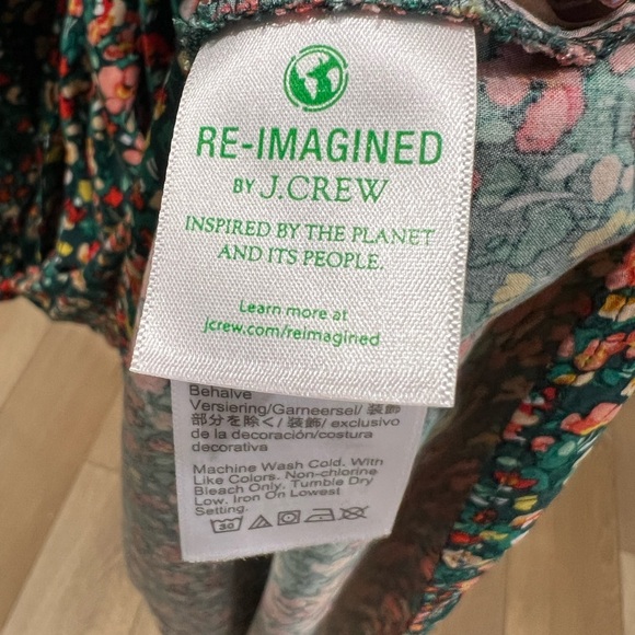 J. Crew Multicolor Floral Long Sleeve Dress Medium - Picture 11 of 11